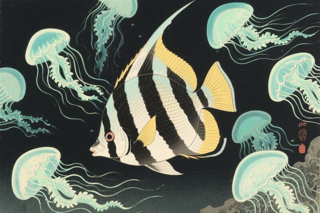 Angelfish Among Jellyfish puzzle by Grace