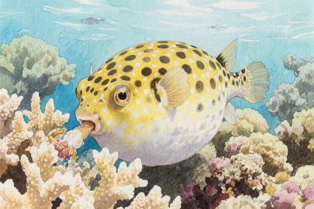 Pufferfish Among Coral puzzle by Henry