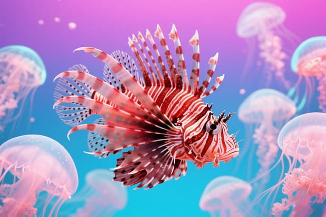 Lionfish Among Jellyfish puzzle by Isabella