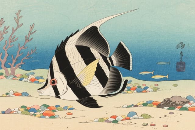 Monotaxisheterodon in a Colorful Seabed puzzle by Matthew