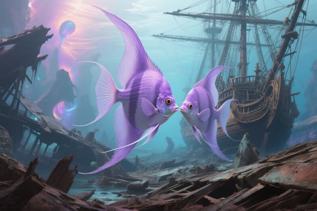 Purple Fish Among Sunken Ships puzzle by Michael