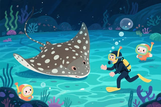 Diver Meets Spotted Stingray puzzle by David